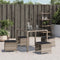 vidaXL - Tuinkrukken - 4 - st - met - kussens - 40x40x35 - cm - poly - rattan - lichtgrijs