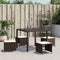 vidaXL - Tuinkrukken - 4 - st - met - kussens - 40x40x35 - cm - poly - rattan - bruin