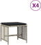 vidaXL - Tuinkrukken - 4 - st - met - kussens - 41x41x36 - cm - poly - rattan - lichtgrijs