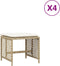 vidaXL - Tuinkrukken - 4 - st - met - kussens - 41x41x36 - cm - poly - rattan - beige