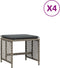 vidaXL - Tuinkrukken - 4 - st - met - kussens - 41x41x36 - cm - poly - rattan - grijs