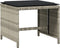 vidaXL - Tuinkrukken - 4 - st - met - kussens - 41x41x36 - cm - poly - rattan - lichtgrijs