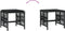 vidaXL - Tuinkrukken - 4 - st - met - kussens - 41x41x36 - cm - poly - rattan - zwart