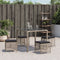 vidaXL - Tuinkrukken - 4 - st - met - kussens - 41x41x36 - cm - poly - rattan - lichtgrijs