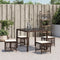 vidaXL - Tuinkrukken - 4 - st - met - kussens - 41x41x36 - cm - poly - rattan - bruin