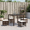 vidaXL - Tuinkrukken - 4 - st - met - kussens - 41x41x36 - cm - poly - rattan - bruin