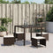 vidaXL - Tuinkrukken - 4 - st - met - kussens - 41x41x36 - cm - poly - rattan - bruin