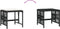 vidaXL - Tuinkrukken - 4 - st - met - kussens - 41x41x36 - cm - poly - rattan - zwart
