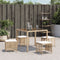vidaXL - Tuinkrukken - 4 - st - met - kussens - 41x41x36 - cm - poly - rattan - beige
