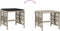 vidaXL - Tuinkrukken - 4 - st - met - kussens - 41x41x36 - cm - poly - rattan - lichtgrijs