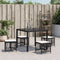vidaXL - Tuinkrukken - 4 - st - met - kussens - 41x41x36 - cm - poly - rattan - zwart