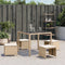 vidaXL - Tuinkrukken - 4 - st - met - kussens - 41x41x36 - cm - poly - rattan - beige