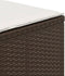 vidaXL - Tuinkrukken - 4 - st - met - kussens - 41x41x36 - cm - poly - rattan - bruin