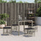vidaXL - Tuinkrukken - 4 - st - met - kussens - 41x41x36 - cm - poly - rattan - lichtgrijs