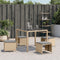 vidaXL - Tuinkrukken - 4 - st - met - kussens - 41x41x36 - cm - poly - rattan - beige