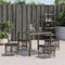 vidaXL - Tuinkrukken - 4 - st - met - kussens - 41x41x36 - cm - poly - rattan - grijs