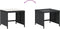 vidaXL - Tuinkrukken - 4 - st - met - kussens - 41x41x36 - cm - poly - rattan - zwart