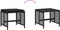 vidaXL - Tuinkrukken - 4 - st - met - kussens - 41x41x36 - cm - poly - rattan - zwart