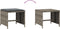 vidaXL - Tuinkrukken - 4 - st - met - kussens - 41x41x36 - cm - poly - rattan - grijs