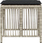 vidaXL - Tuinkrukken - 4 - st - met - kussens - 41x41x36 - cm - poly - rattan - lichtgrijs