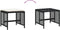 vidaXL - Tuinkrukken - 4 - st - met - kussens - 41x41x36 - cm - poly - rattan - zwart