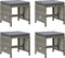 vidaXL - Tuinkrukken - 4 - st - met - kussens - poly - rattan - grijs