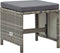 vidaXL - Tuinkrukken - 4 - st - met - kussens - poly - rattan - grijs