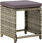 vidaXL - Tuinkrukken - 4 - st - met - kussens - poly - rattan - grijs