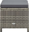 vidaXL - Tuinkrukken - 4 - st - met - kussens - poly - rattan - grijs