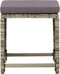 vidaXL - Tuinkrukken - 4 - st - met - kussens - poly - rattan - grijs