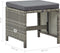 vidaXL - Tuinkrukken - 4 - st - met - kussens - poly - rattan - grijs