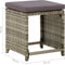 vidaXL - Tuinkrukken - 4 - st - met - kussens - poly - rattan - grijs