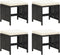 vidaXL - Tuinkrukken - 4 - st - met - kussens - poly - rattan - zwart