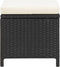 vidaXL - Tuinkrukken - 4 - st - met - kussens - poly - rattan - zwart