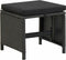 vidaXL - Tuinkrukken - 4 - st - met - kussens - poly - rattan - zwart