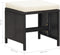 vidaXL - Tuinkrukken - 4 - st - met - kussens - poly - rattan - zwart