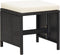 vidaXL - Tuinkrukken - 4 - st - met - kussens - poly - rattan - zwart