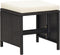 vidaXL - Tuinkrukken - 4 - st - met - kussens - poly - rattan - zwart