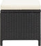 vidaXL - Tuinkrukken - 4 - st - met - kussens - poly - rattan - zwart