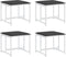 vidaXL - Tuinkrukken - 4 - st - met - kussens - staal - en - textileen - wit