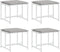 vidaXL - Tuinkrukken - 4 - st - met - kussens - staal - en - textileen - wit