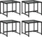 vidaXL - Tuinkrukken - 4 - st - poly - rattan - zwart
