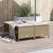vidaXL - Tuinkrukken - met - kussens - 4 - st - poly - rattan - beige