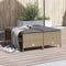 vidaXL - Tuinkrukken - met - kussens - 4 - st - poly - rattan - beige