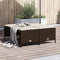 vidaXL - Tuinkrukken - met - kussens - 4 - st - poly - rattan - bruin