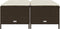 vidaXL - Tuinkrukken - met - kussens - 4 - st - poly - rattan - bruin