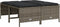 vidaXL - Tuinkrukken - met - kussens - 4 - st - poly - rattan - grijs