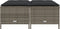 vidaXL - Tuinkrukken - met - kussens - 4 - st - poly - rattan - grijs