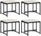 vidaXL - Tuinkrukken - met - kussens - 4 - st - poly - rattan - zwart