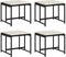 vidaXL - Tuinkrukken - met - kussens - 4 - st - poly - rattan - zwart